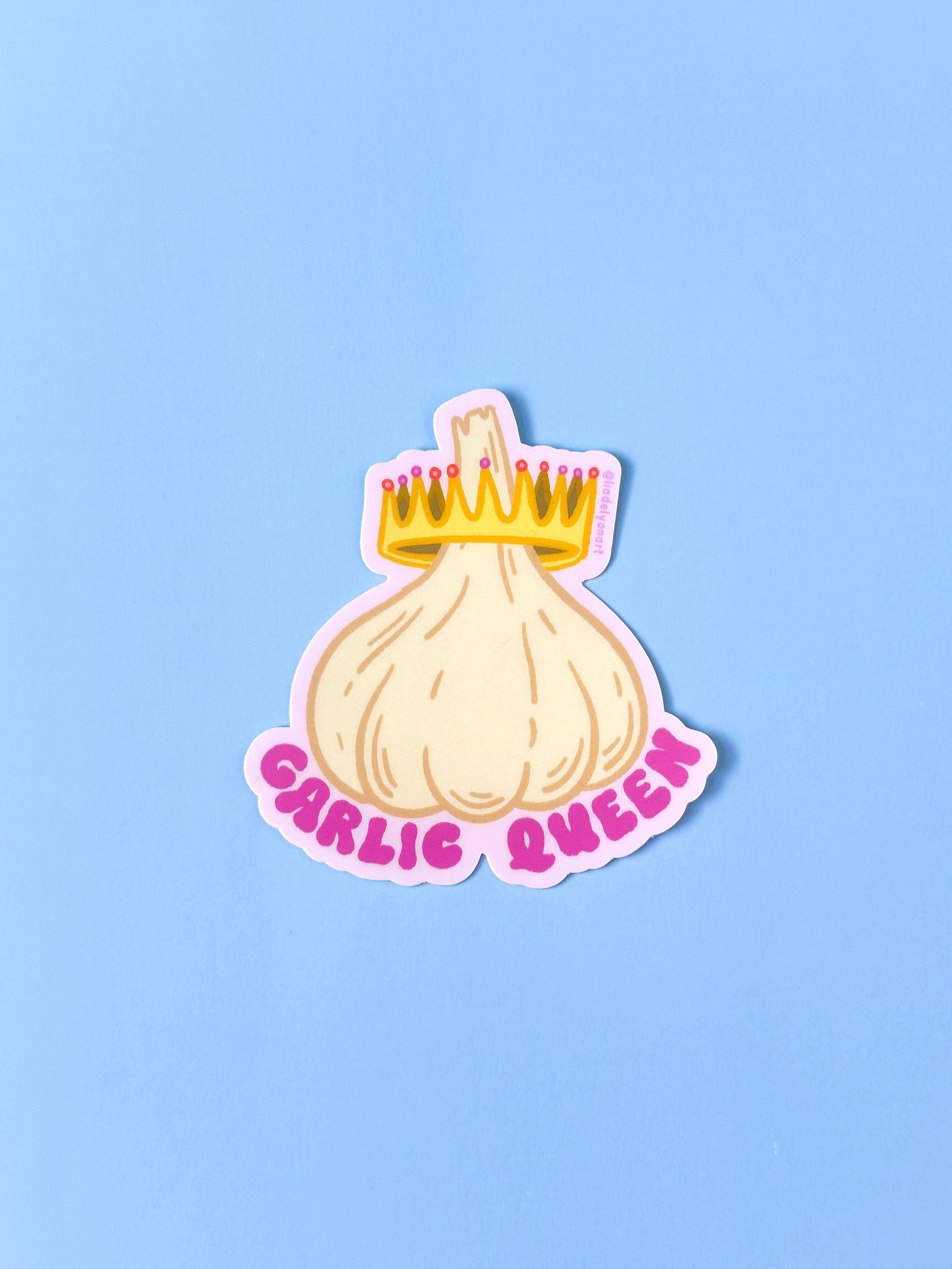 liadelyonart - Wholesale Sticker - Garlic Queen Vinyl Sticker, 3x2.85 in.4