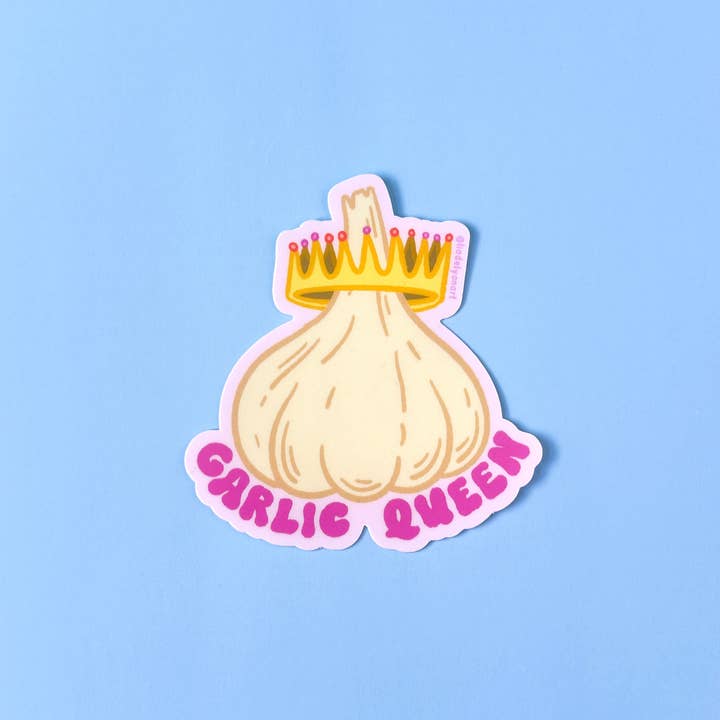 liadelyonart - Wholesale Sticker - Garlic Queen Vinyl Sticker, 3x2.85 in.4