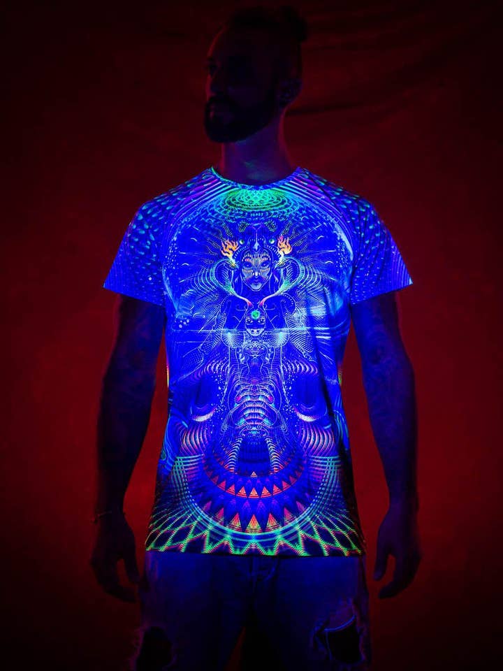 Mystic Mind – wholesale T-shirt – Herr – Herrarnas rave-skjorta | Psy-kläder | Helig geometri-skjorta | Fraktalskjorta | Singular (TS)4