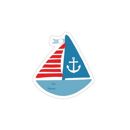 Veleiro - Conjunto de 5 etiquetas cortadas por atacado de Paula & Waffle