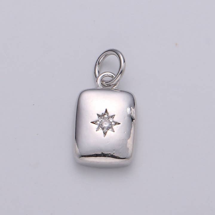 Star Rectangle Gold Filled Charm - D582- D-583 for wholesale by Aim Eternal