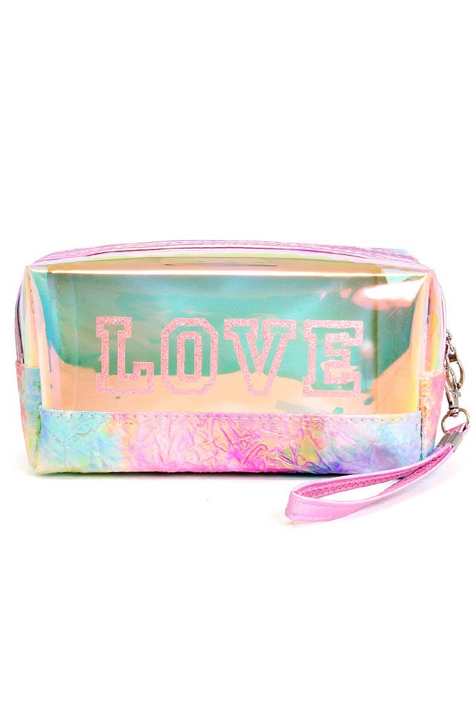 Hana - Wholesale Pouch - Women's - LOVE Holographic Iridescent Wrinkled Pouch2
