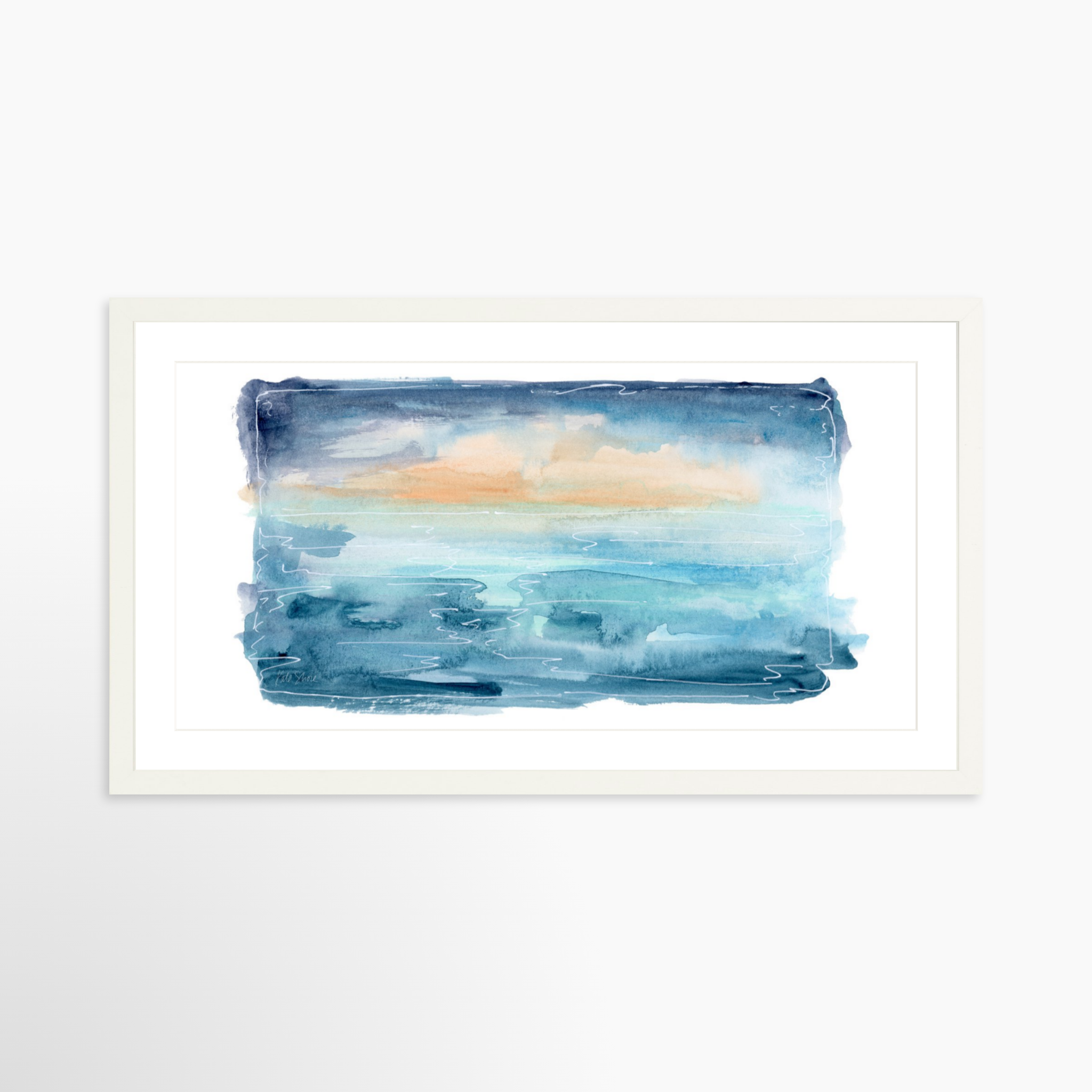 Kate Shore Fine Art - Wholesale Art Print - Print | Beach Walk Sketch 4, Long Print1