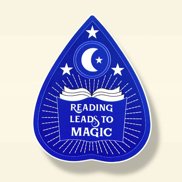 Lecture mène à la magie Autocollant de planchette Ouija pour la vente par Library Cat Designs