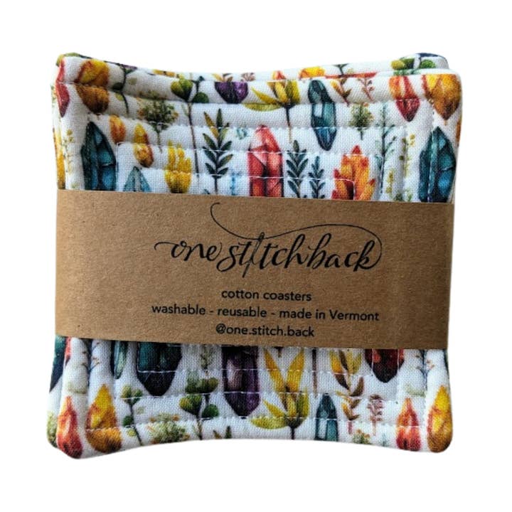 Dessous de Verre Matelassés Boho Gems pour la vente par One Stitch Back