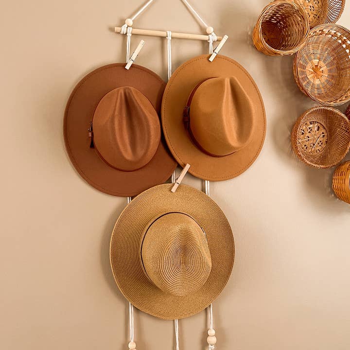 Meraki The Studio Co. – Großhandel Hutständer – Makramee-Hutablage | Hut-Halter für die Wand | Boho-Wohndekor4