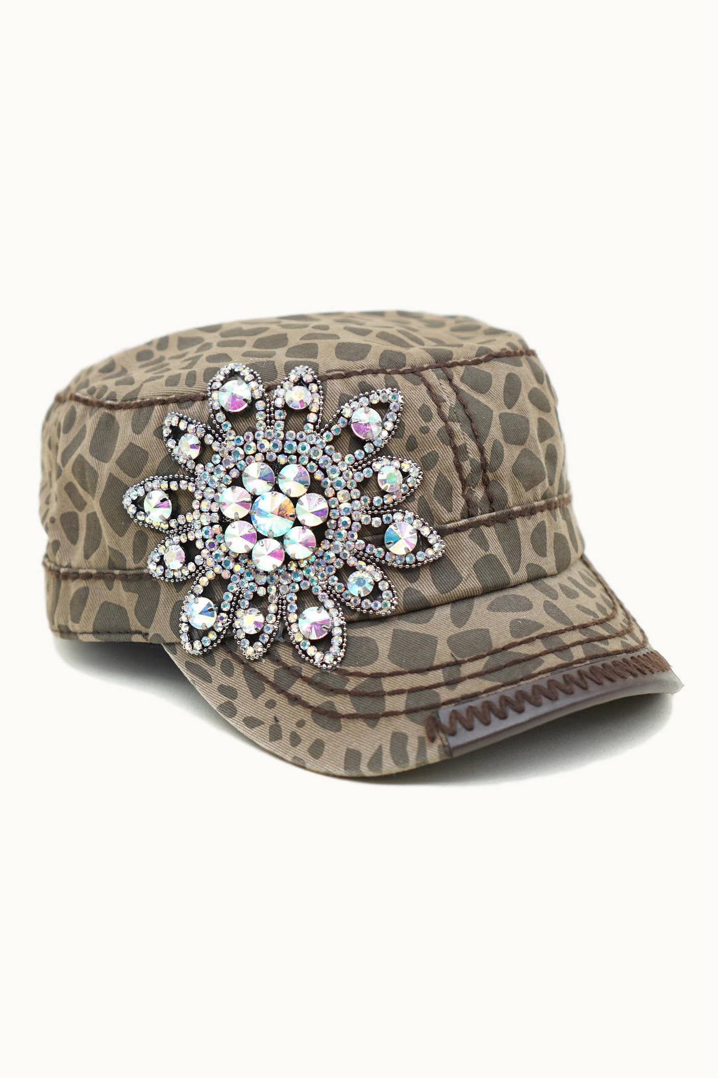Olive & Pique - Wholesale Baseball Cap - Women's - Sunflower Bejeweled Glitz Cadet Cap, Adjustable9
