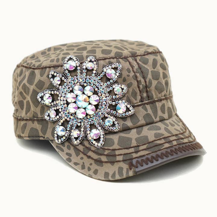 Olive & Pique - Wholesale Baseball Cap - Women's - Sunflower Bejeweled Glitz Cadet Cap, Adjustable9