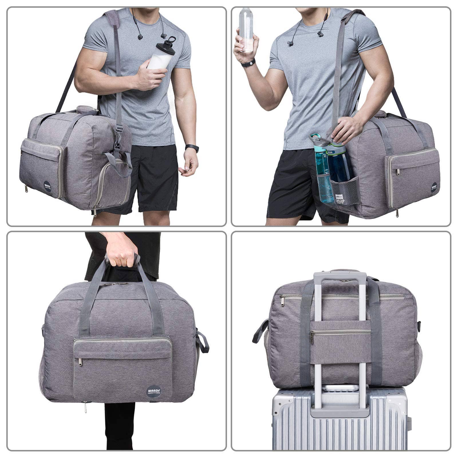 wandf – Saco de viagem - Unissexo por atacado – Mochila de viagem de bolso RFID anti-roubo WANDF preta11