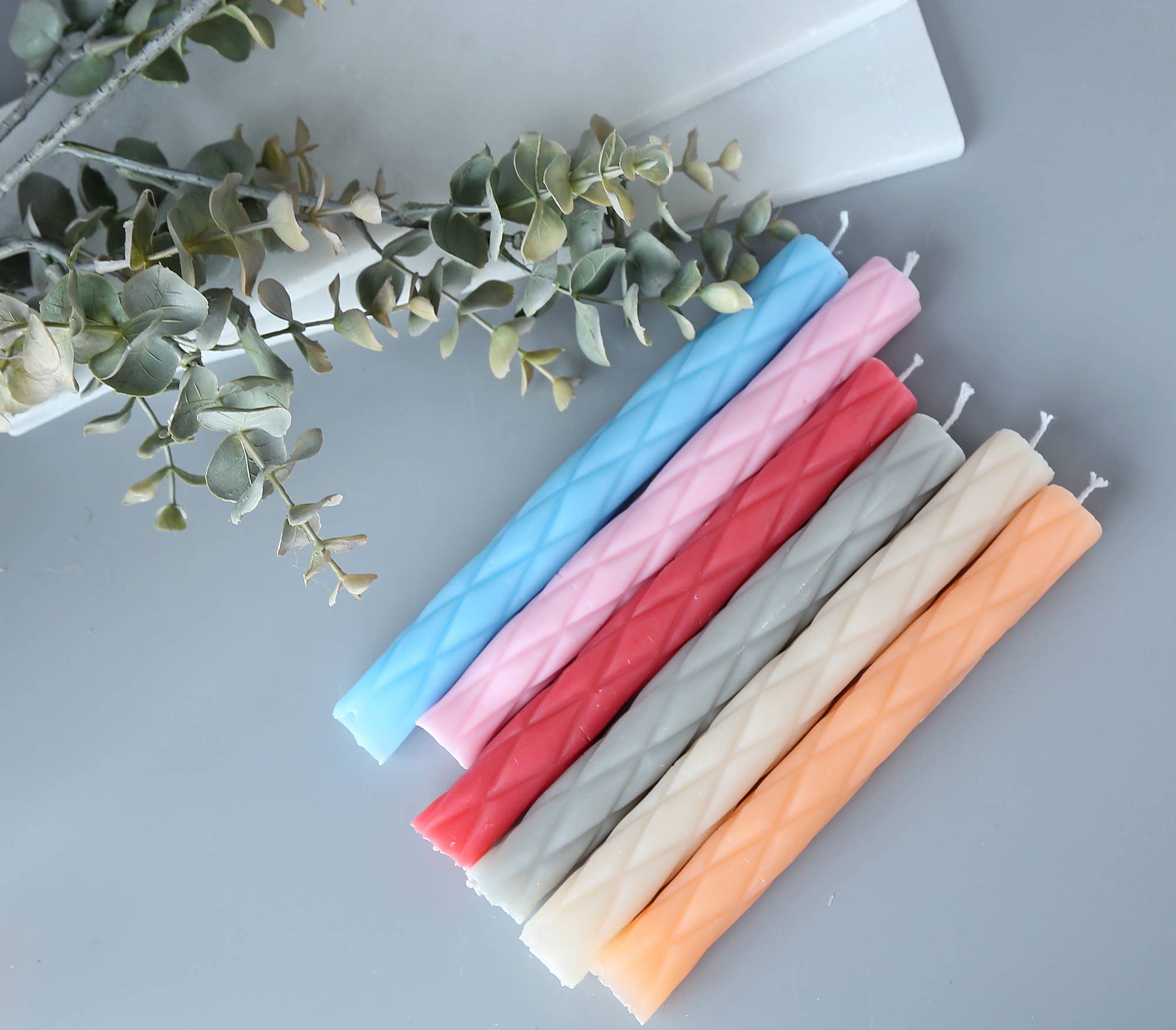 Acute Designs - Vendita all'ingrosso Candele cilindriche/candelieri - Candele a candela - Classiche, a spirale lunga e corta, ritorte, con motivo a diamante9