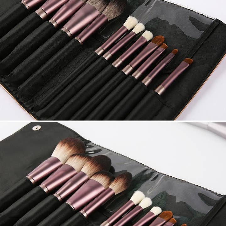 VIGOR - Wholesale Makeup Brush Set - Premium Synthetic Hair 12 Piece Makeup Brush Set With Case(19