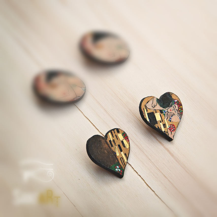 Santart - Wholesale Dangle Earrings - Klimt stud earrings2