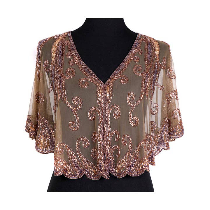 Western Fashion - Wholesale Cape - Women's - 8906 - Beaded Flapper Cape40