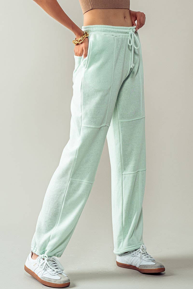MINT Mineral Wash Drawstring Elastic Cuff Casual Joggers for wholesale on Faire6