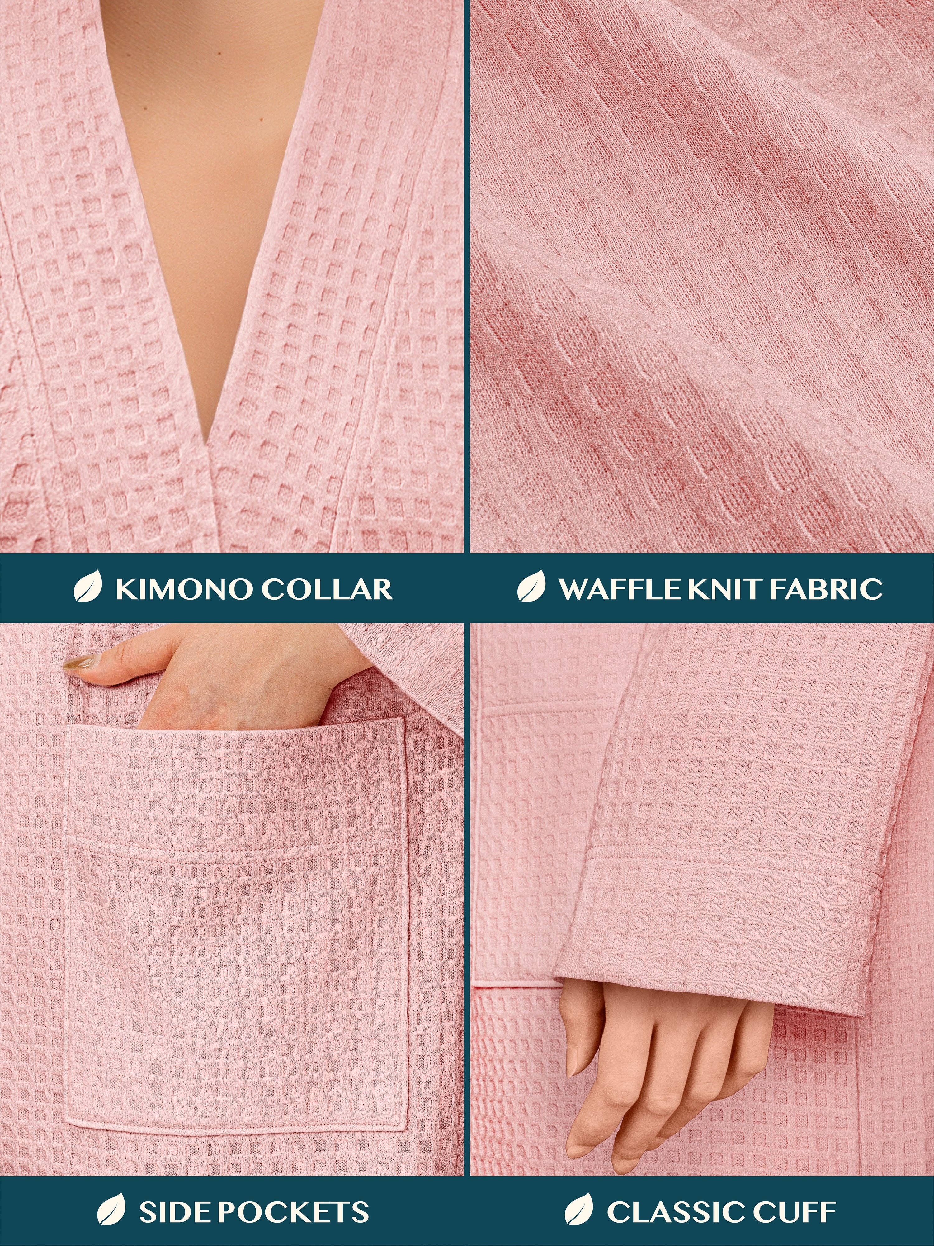 Pavilia - Wholesale Robe - Women's - Women's Waffle Texture Knit Robe12