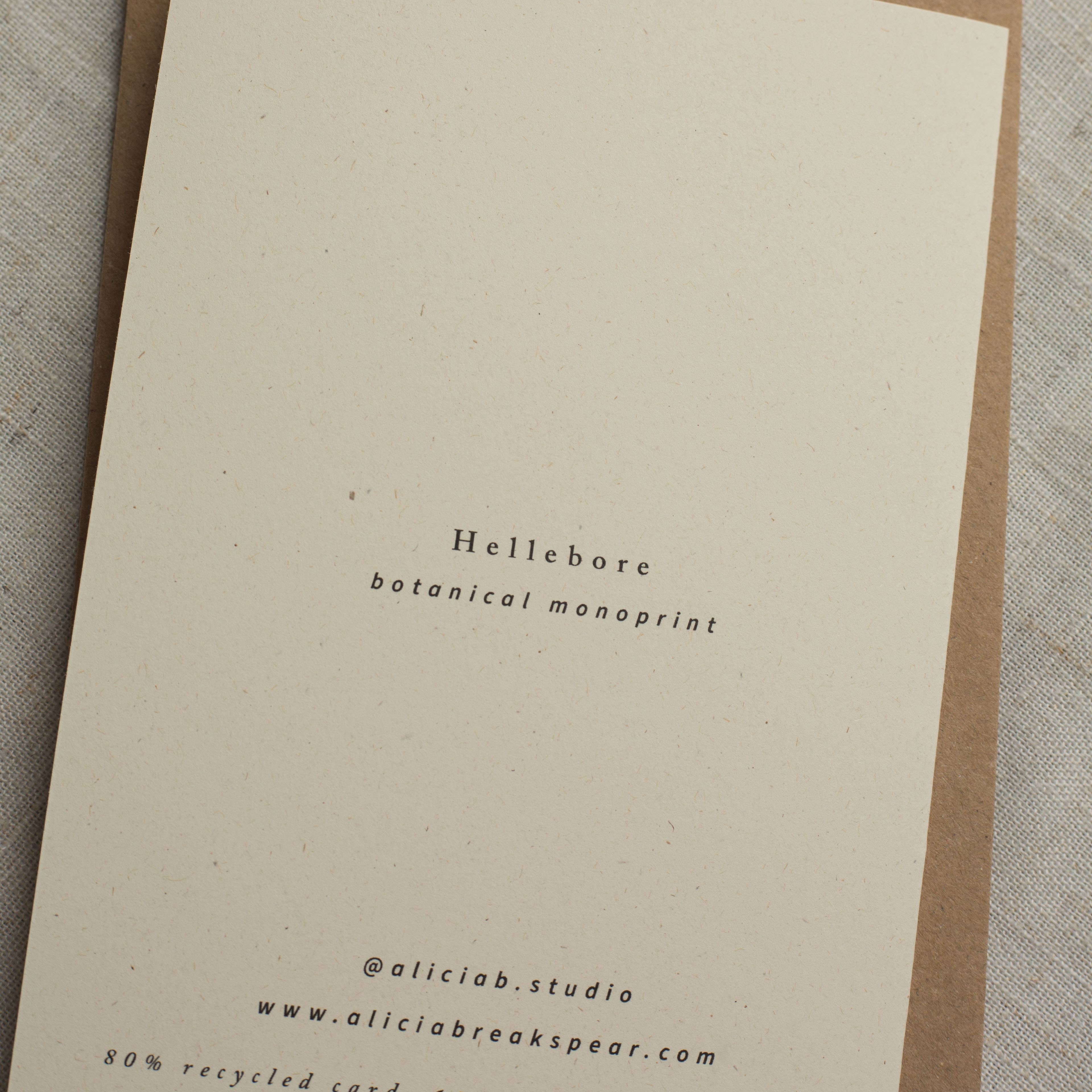 Alicia Breakspear - Wholesale Everyday Greeting Card - Hellebore Flower Greeting Card A6 Recycled Card 4