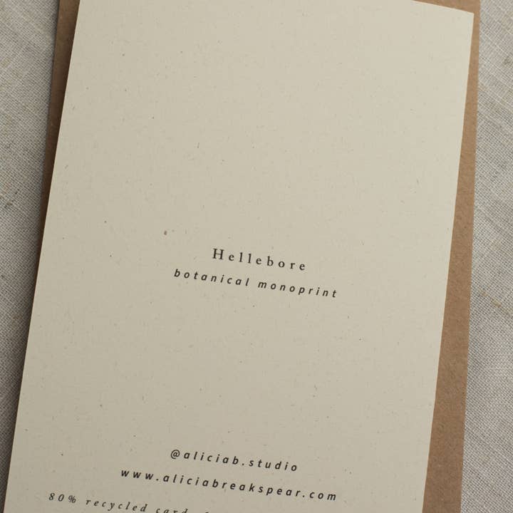 Alicia Breakspear - Wholesale Everyday Greeting Card - Hellebore Flower Greeting Card A6 Recycled Card 4