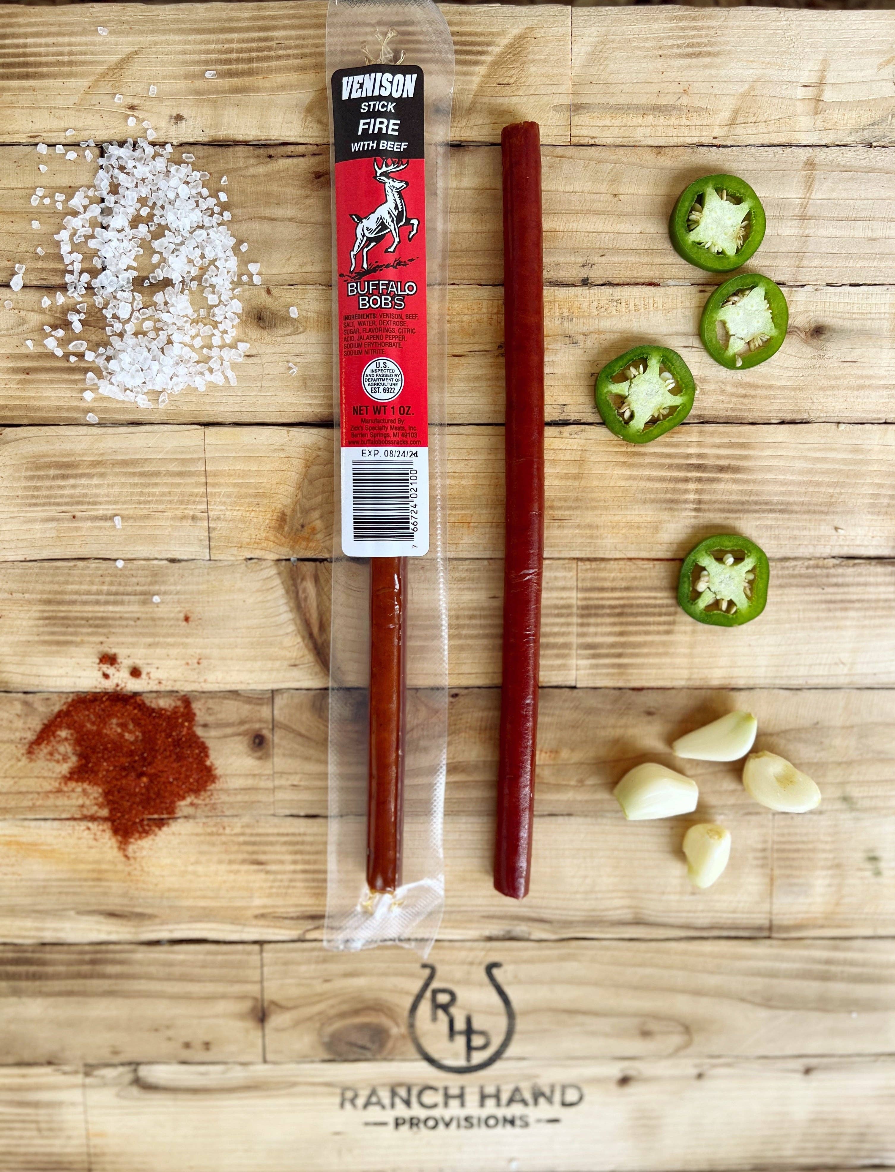 Ranch Hand Provisions - Wholesale Jerky - Venison Stick - Fire2
