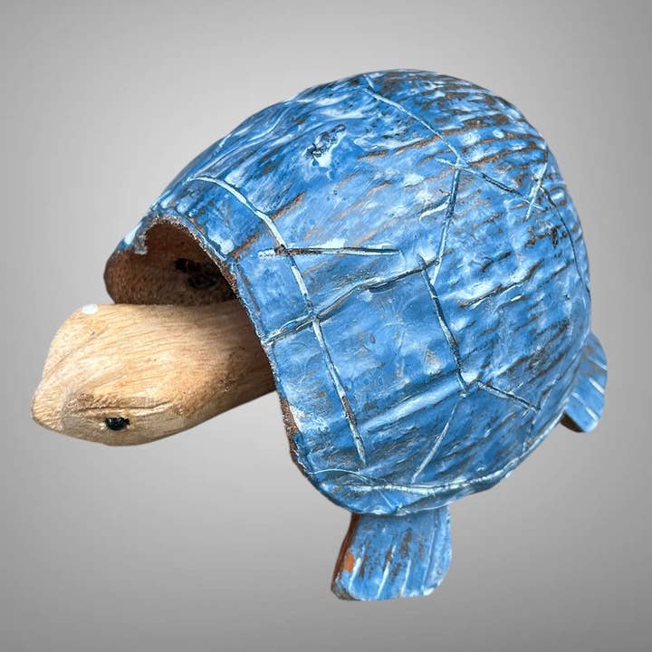 Batik Indah - Wholesale Ornament - Nodding coconut shell and wood turtle ornament4