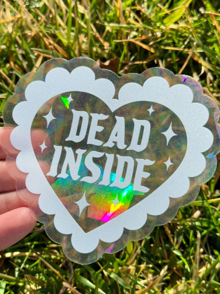 Dead Inside Heart Suncatcher Decal for wholesale by ShlemonArt