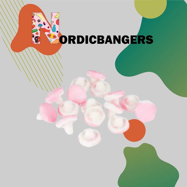 Nordicbangers - Swedish Candy – Großhandel Weingummi – Schaumpilze im Trend schwedischer Süßigkeiten „Foam Mushrooms“