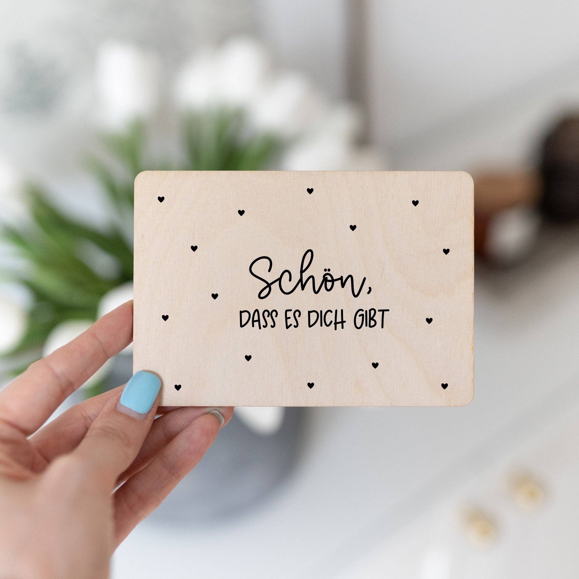 Buchstabenkult - Venta al por mayor Tarjetas de felicitación - Tarjeta de madera « Nice that »1