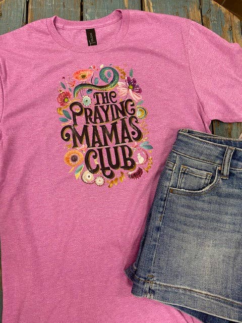 The Praying Mamas Club Tshirt for wholesale by Emerald Lane Boutique Wholesale