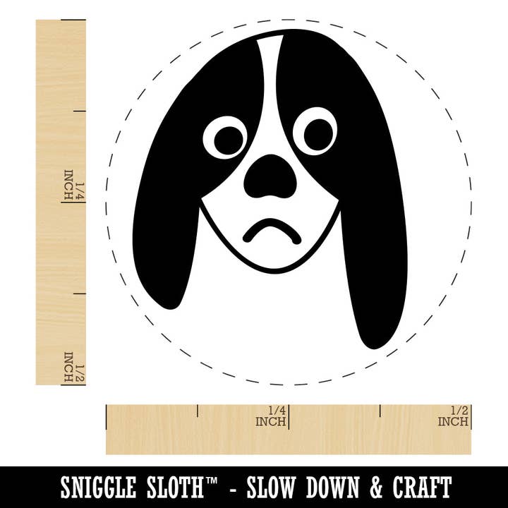 Bored Basset Hound Face Rubber Stamp for Stamping Crafting Planners for wholesale by Sniggle Sloth