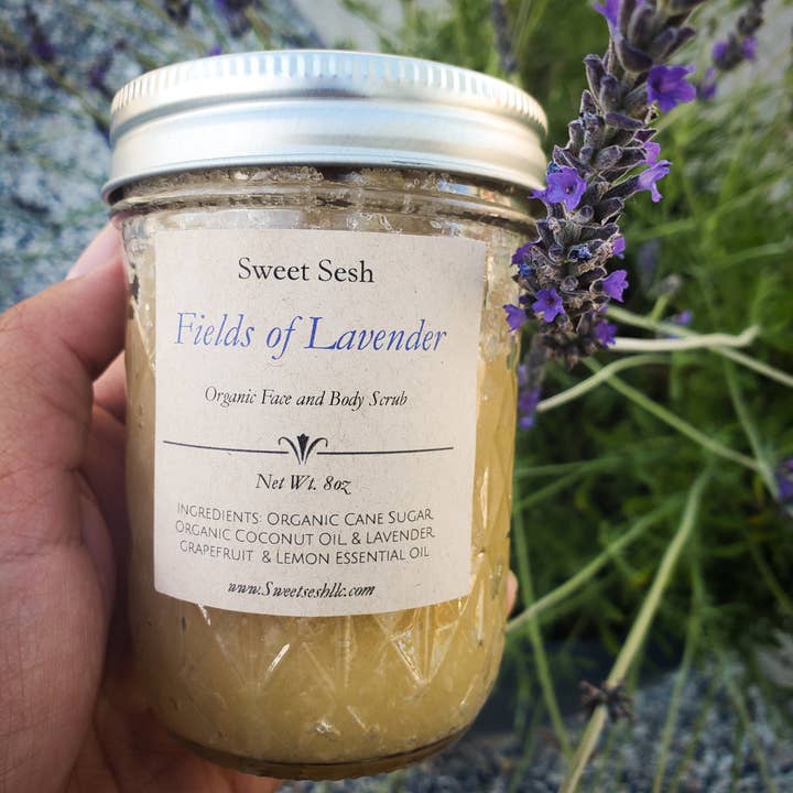 Fields of Lavender Body Sugar Scrub for wholesale by Sweet Sesh
