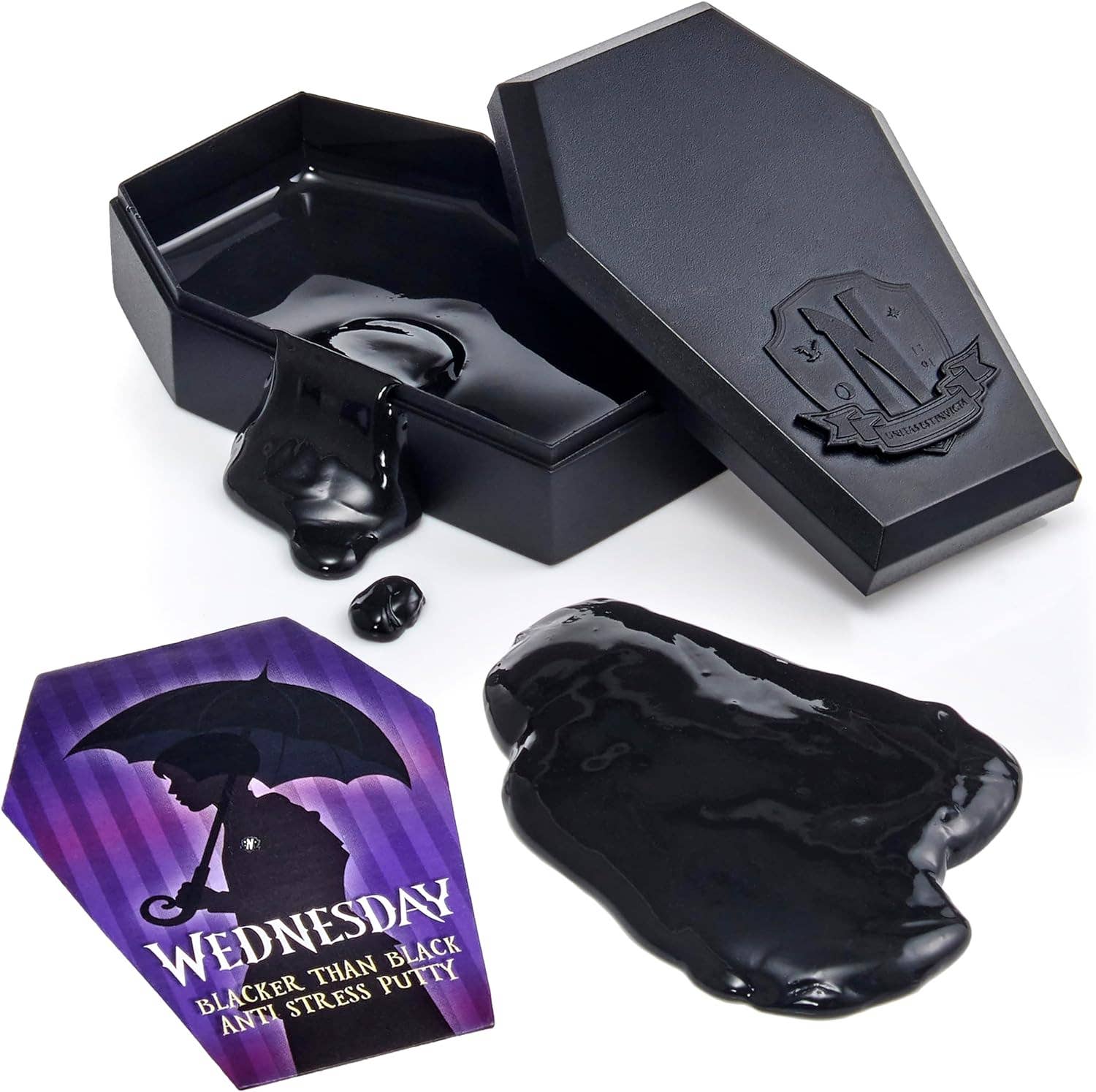 Stream Machine - Wholesale Putty/Slime - Kids - Wednesday Adams - Blacker Than Black Putty 12-Unit Display1