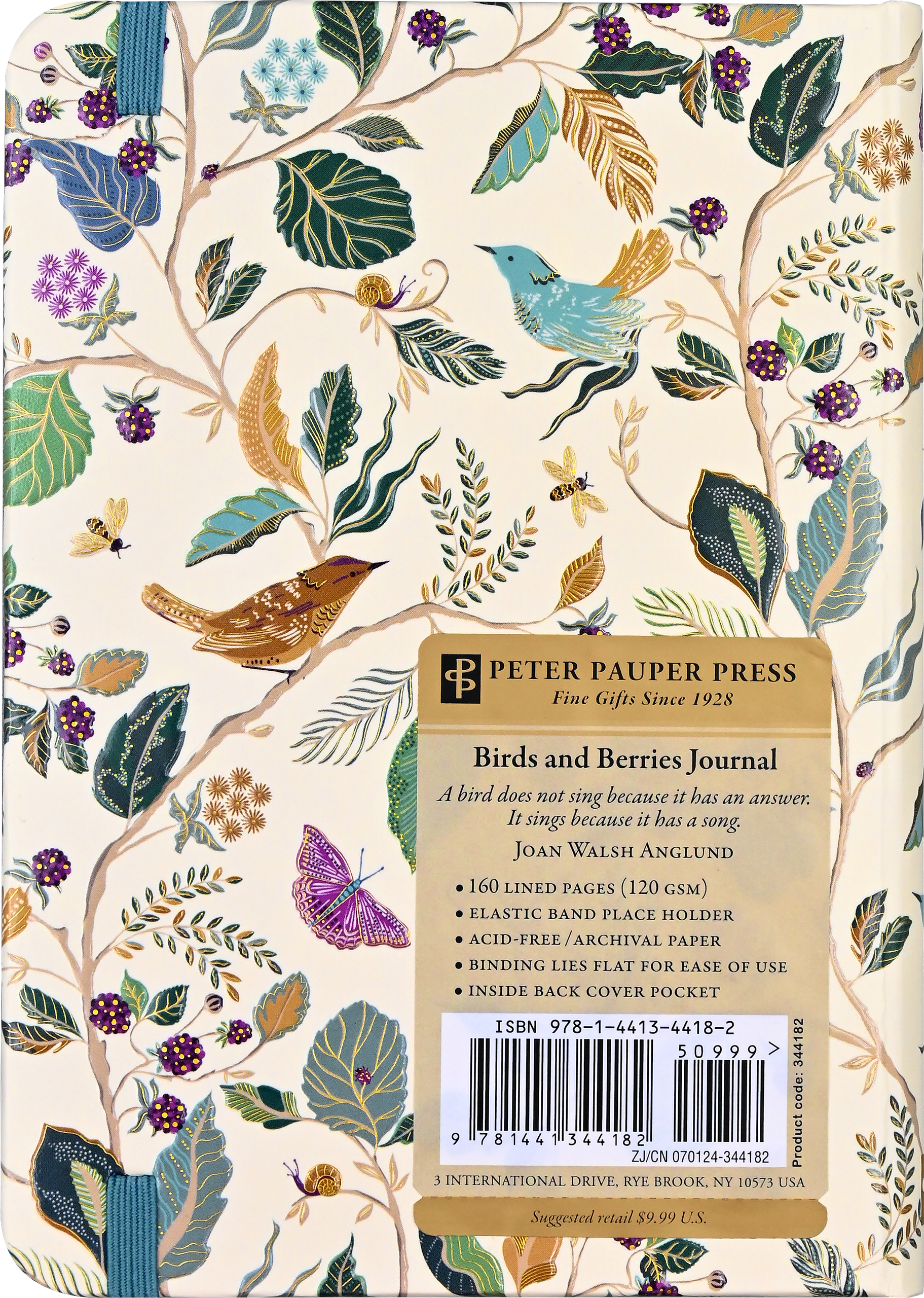 Peter Pauper Press - Wholesale Journal/Diary - Birds and Berries Journal3