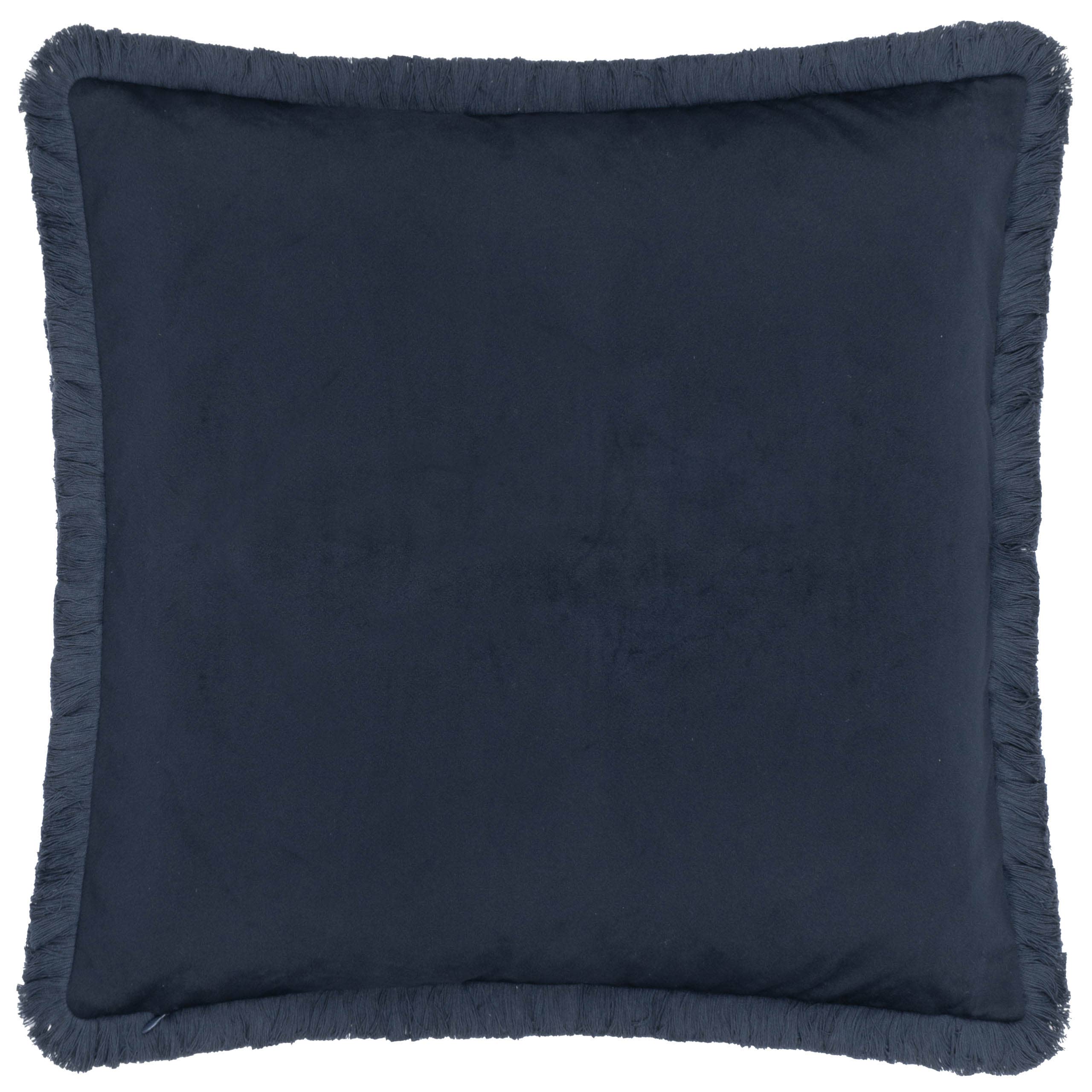 Strawberry Thief Embroidered Velvet Cushion Indigo for wholesale on Faire2