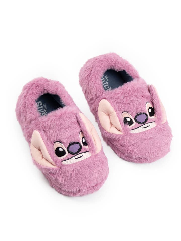 Lilo & Stitch Girls Purple Angel Slip On Loafer Slippers for wholesale by Vanilla Underground
