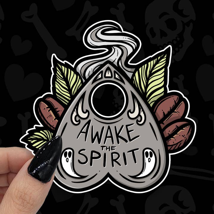 Adesivo per planchette con chicchi di caffè Awake the Spirit per la vendita all'ingrosso da parte di Project Pinup