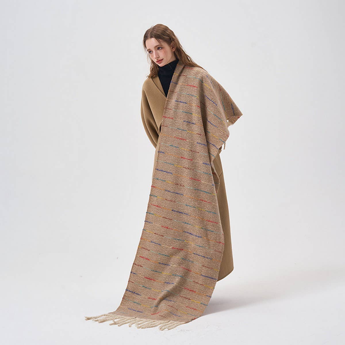 ACCITY - Wholesale Scarf - Women's - Gradient Soft Striped Scarf for Winter_CWASC23225