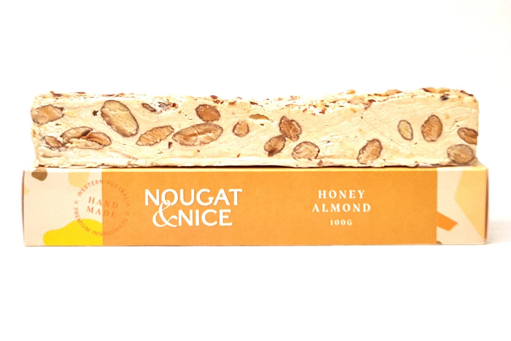 Nougat & Nice - Vendita all'ingrosso Torrone - Torrone al miele e mandorle | Barretta da 100 g1