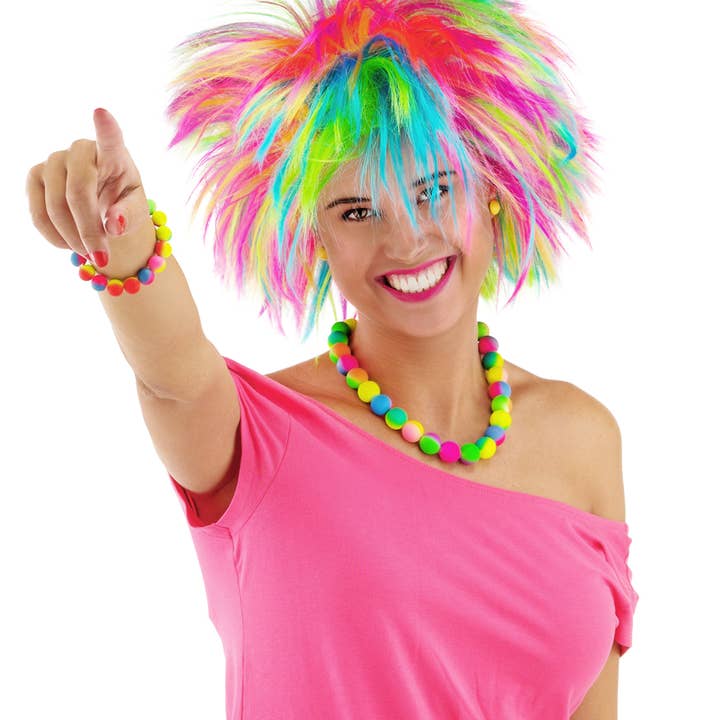 Wig Spikes Rainbow for wholesale by Folat BV
