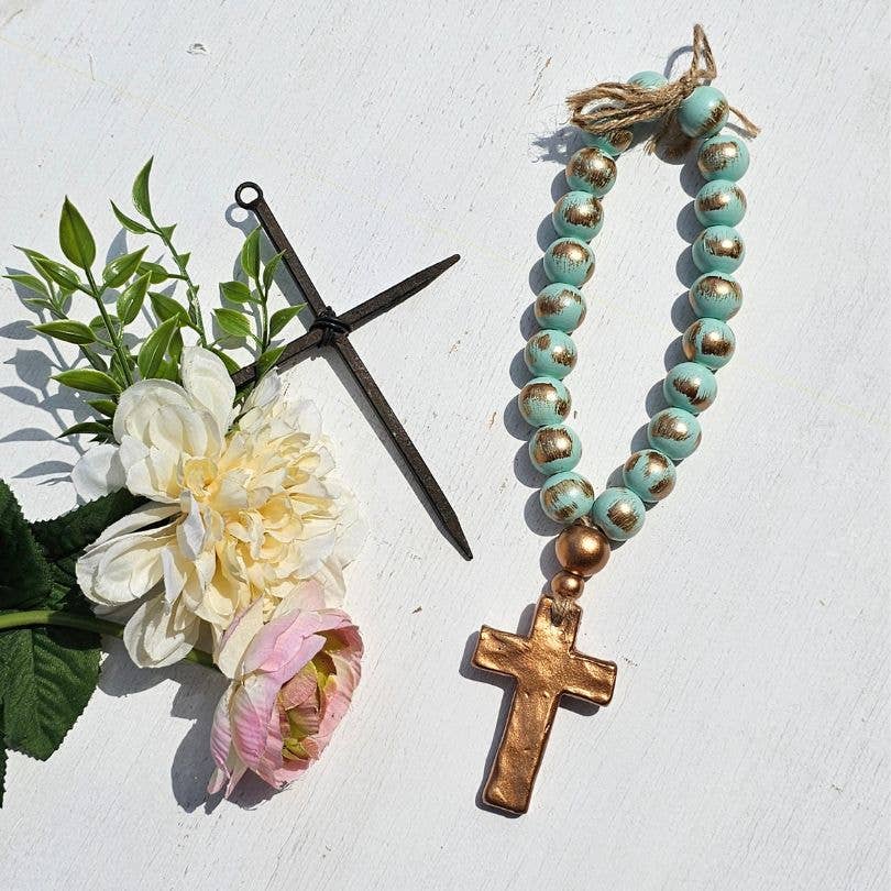 Let There be Light, Inc - Vendita all&#x27;ingrosso Decorazioni da tavolo - Perlina Blessing, 20 mm, in legno massello e resina, 30,5 cm, decorazione per auto o casa3