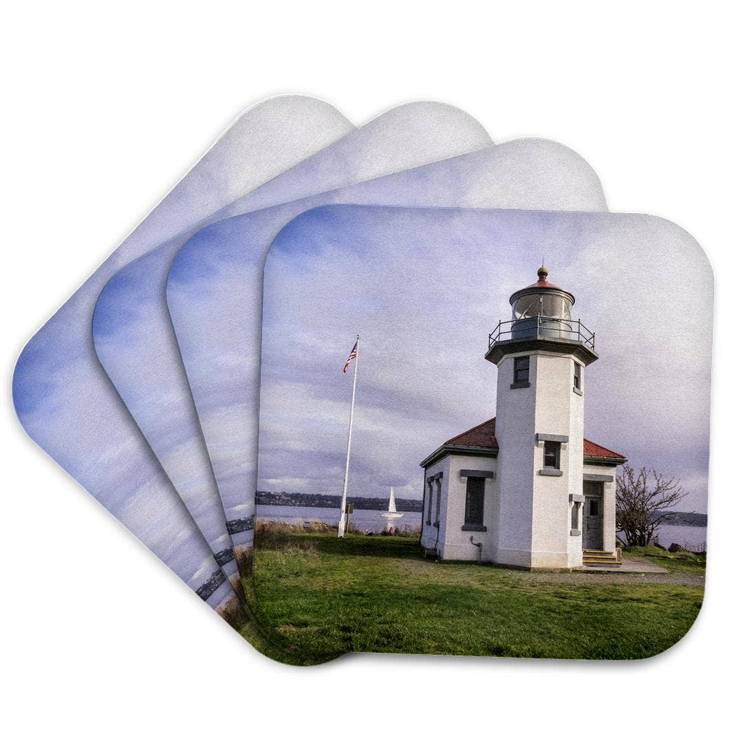 3dRose – wholesale Coasters – 3dRose, Point Robinson Lighthouse, Maury Island, near Seattle, WA, USA, Coaster7