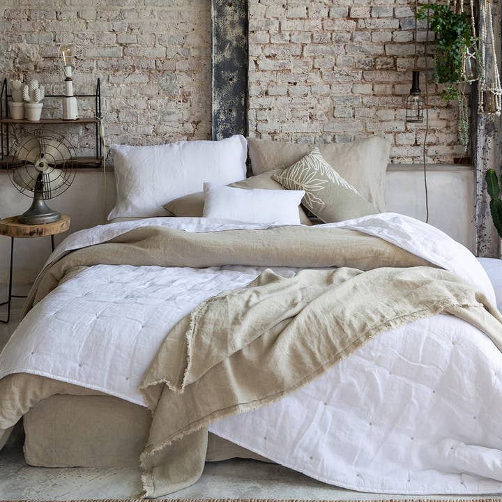 Maison Vivaraise & La Cerise sur le Gâteau - Wholesale Bedding Blanket - Zeff Nomad Natural Blanket 130 x 180