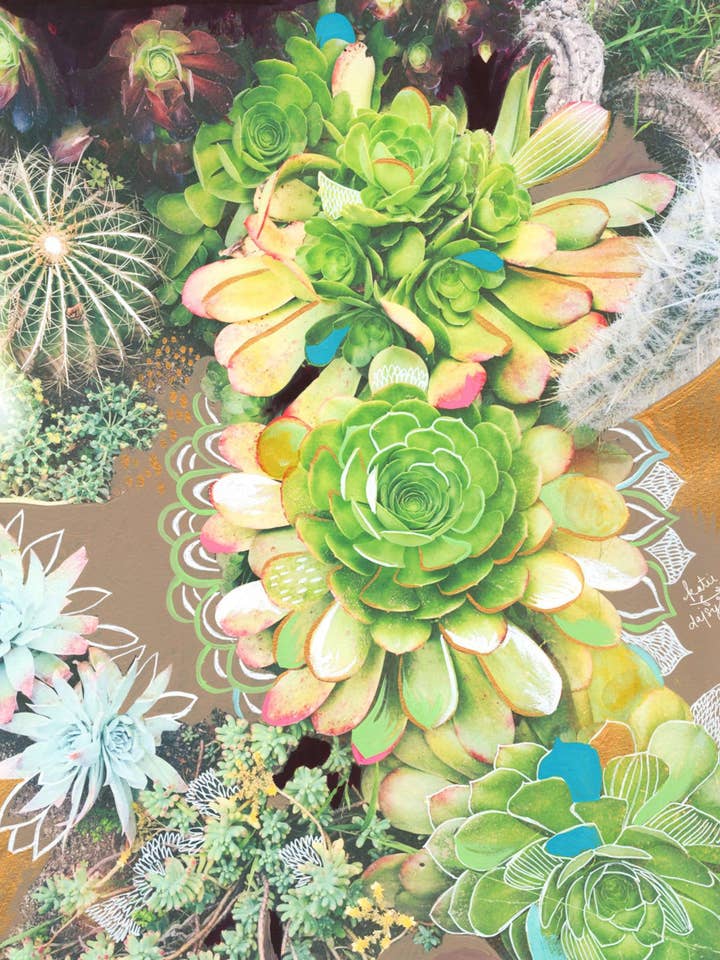 Imprimé succulent pour la vente par Katie Daisy