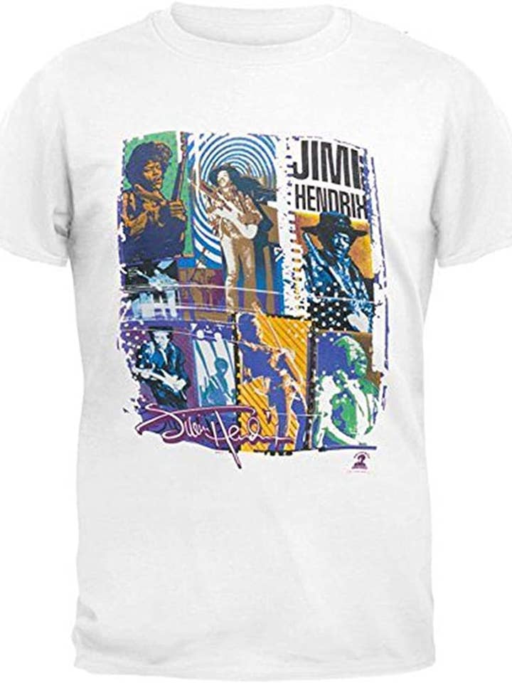 Official Store - Wholesale T-Shirt (Graphic) - Men's - Jimi Hendrix - Guitar Photo Collage Soft Men's T Shirt