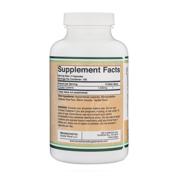 Double Wood Supplements - Wholesale Oral Supplement/Vitamin - N-Acetyl Cysteine (NAC)2