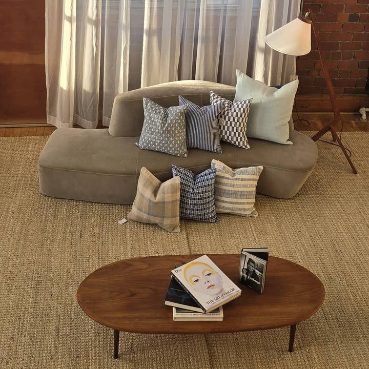 Kozify Decor Inc - Wholesale Throw Pillow Cover - Blue Blockprint Pillow Cover