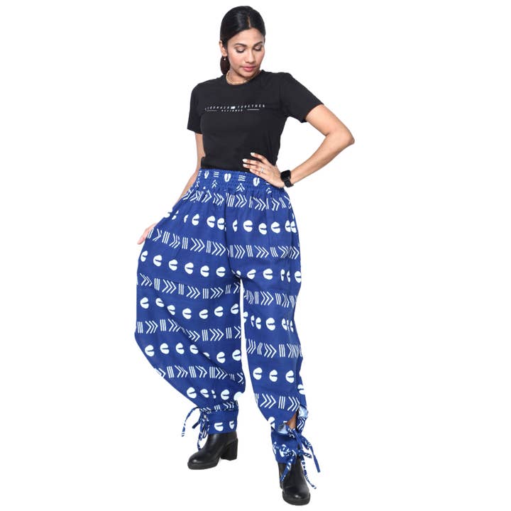 Women's African Baggy Jogger Pants with Tie -- FI-145 for wholesale by African Stars