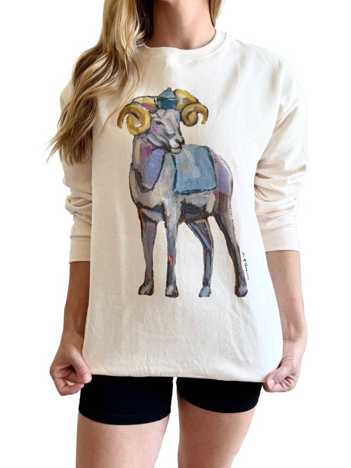"Ram" Sweatshirt for wholesale by Chelsea McShane Art