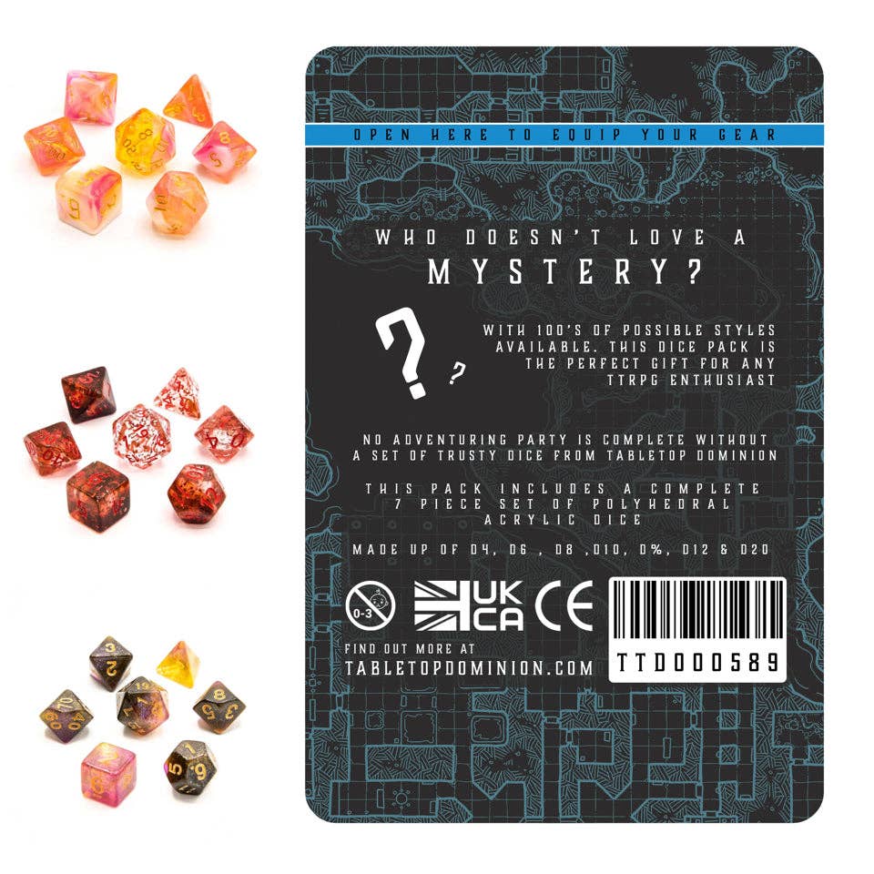 Tabletop Dominion Limited - Wholesale Dice - Mystery Dice Booster | Acrylic Set1
