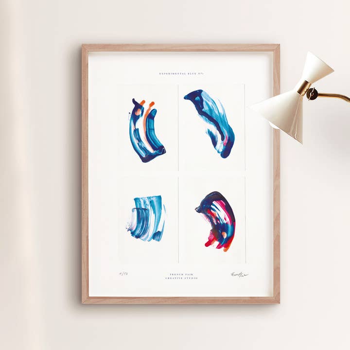 Art Print “Experimental Blue 1" - Edição Limitada 1/50 por atacado de French Pair