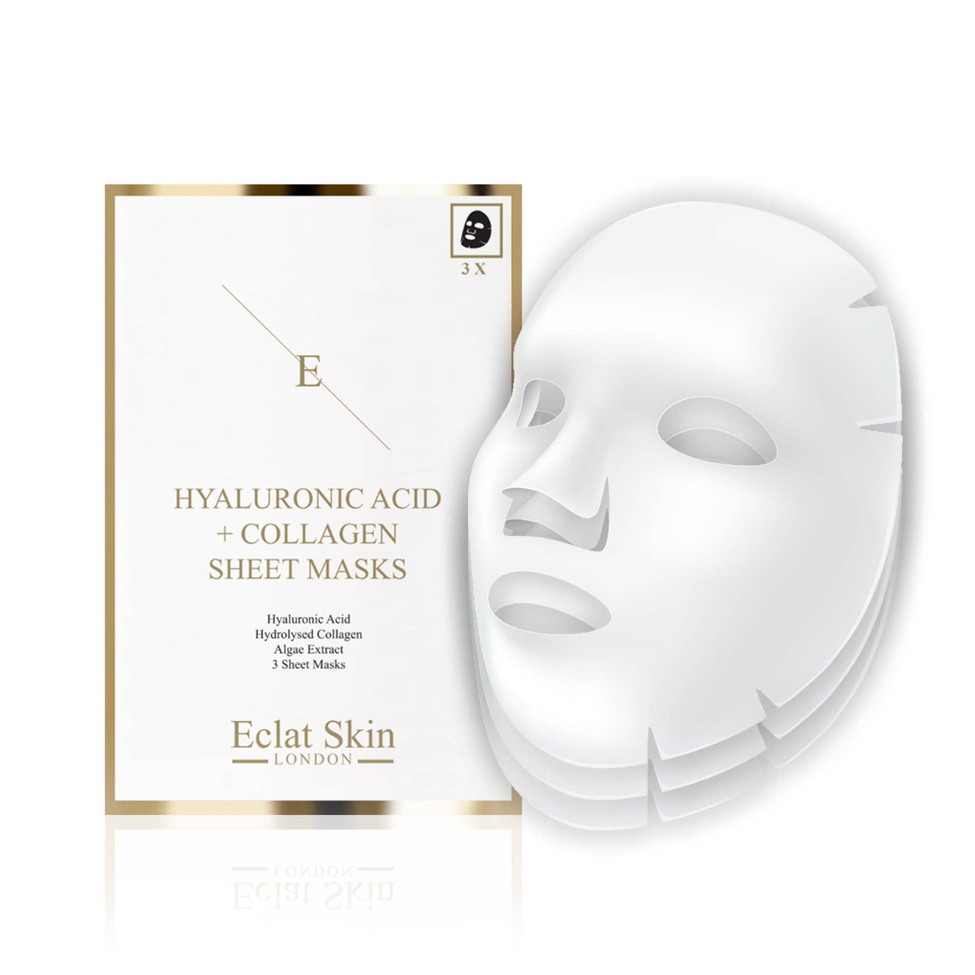 Eclat Cosmetic Ltd – wholesale Skincare face mask – Hyaluronic Acid & Collagen Sheet masks3