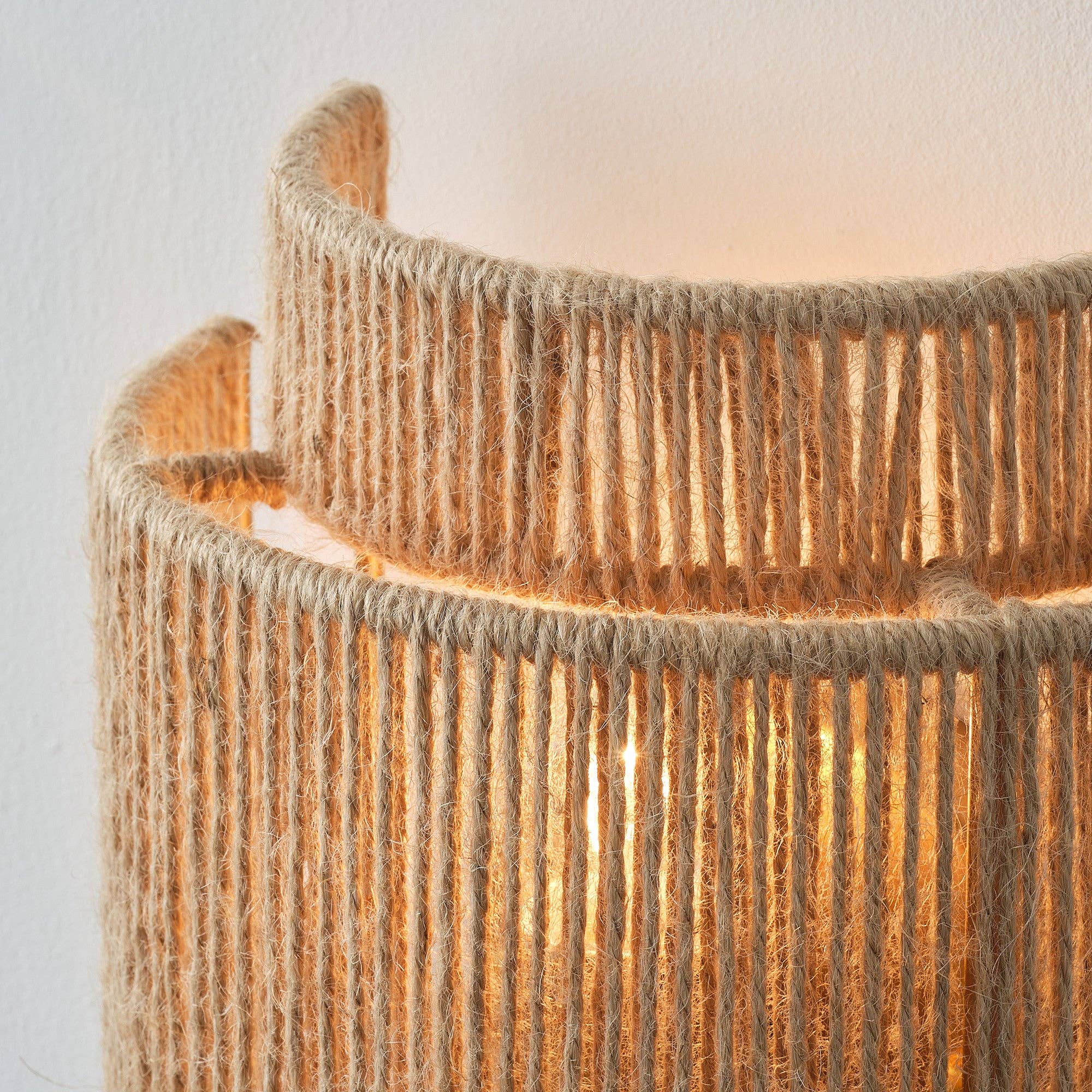 Brio Lighting - Wholesale Sconce - Lusteria 9" Boho Hand Woven Rope 1-Light Wall Sconce Light10